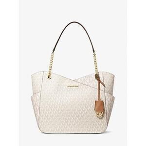 NWT Michael Kors Women Jet Set Travel L Chain Shoulder Tote ,Vanilla-OS